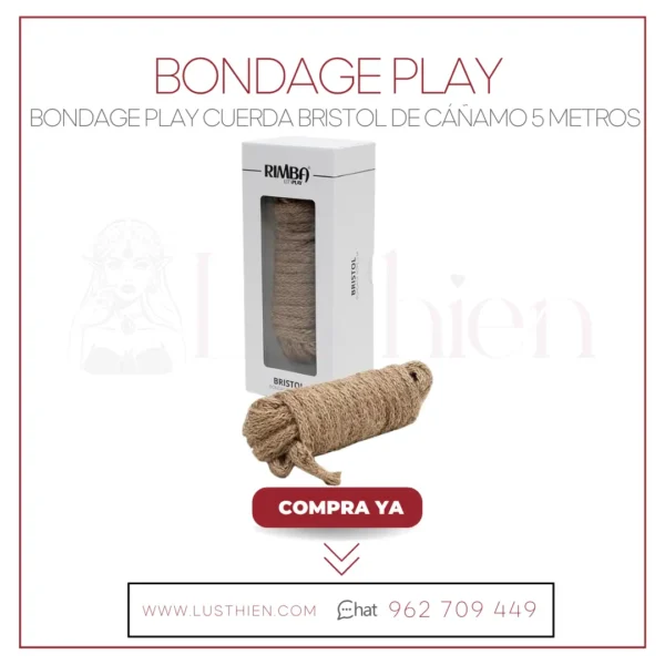 BONDAGE PLAY Cuerda Bristol de Cáñamo 5 metros