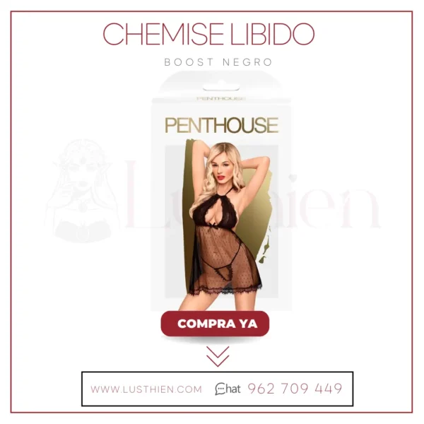 Chemise Libido Boost Negro - Imagen 2