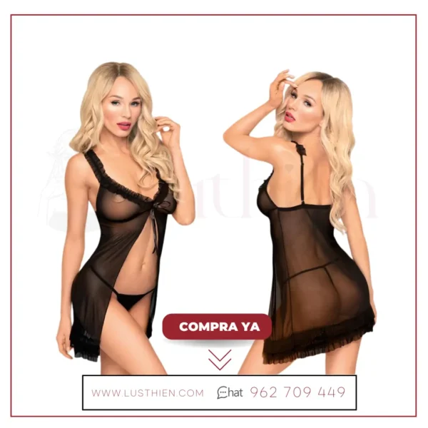 Chemise After Sunset Negro - Sensualidad y Elegancia Atrevida