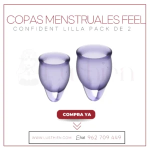 Copas Menstruales Feel Confident Lilla Pack de 2
