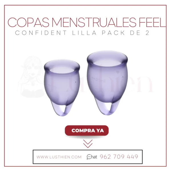 Copas Menstruales Feel Confident Lilla Pack de 2