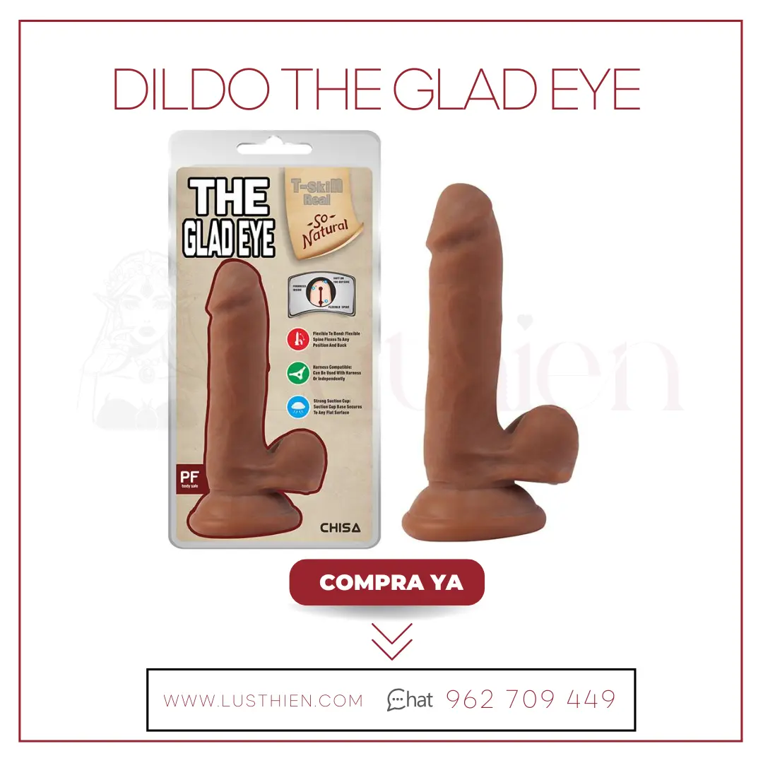 Dildo The Glad Eye Dual Density Realista con Ventosa y Compatible con Arnés
