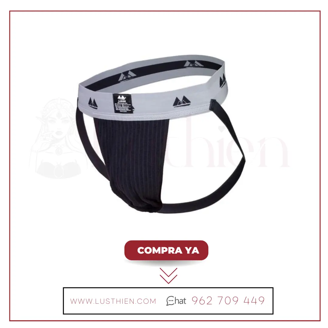 Jock Suspensorio Negro Cintura 5 cm