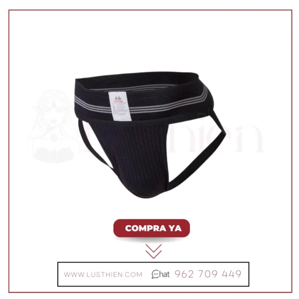 Jock Suspensorio Negro Cintura 7.5 cm