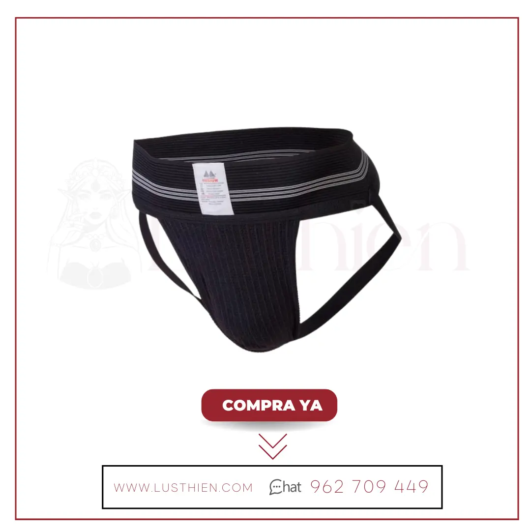 Jock Suspensorio Negro Cintura 7.5 cm