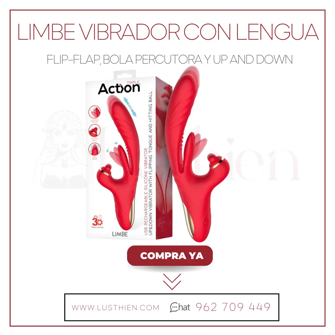 Limbe Vibrador con Lengua Flip-Flap, Bola Percutora y Up and Down
