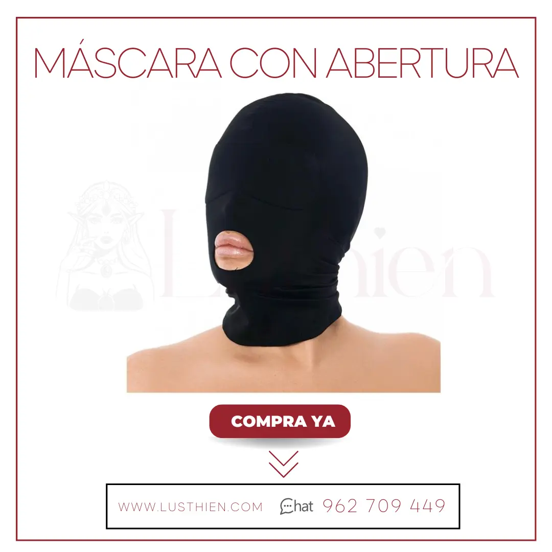 Máscara con Abertura Boca Negro