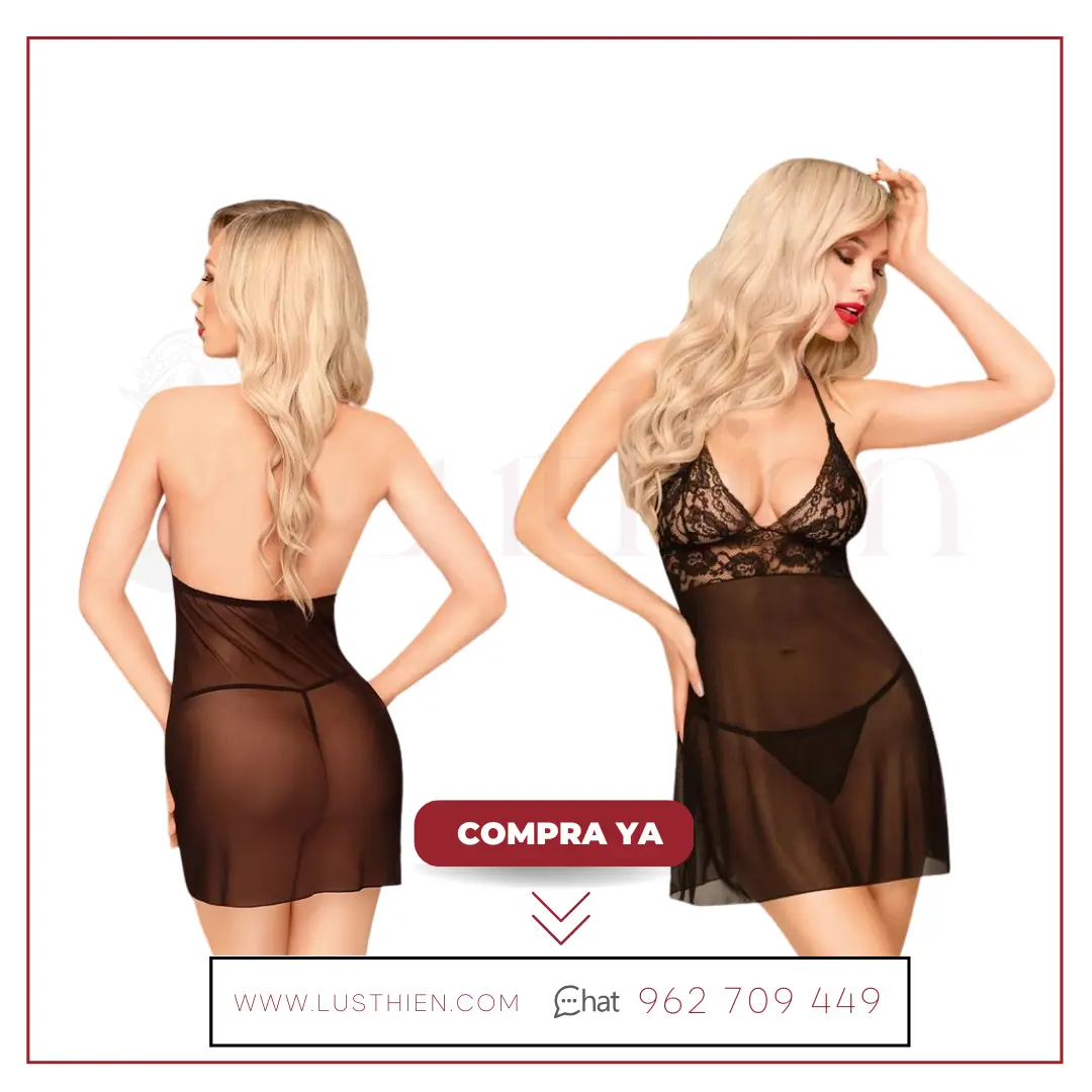 Picardías Bedtime Story Negro - Elegancia, Sensualidad y Confort