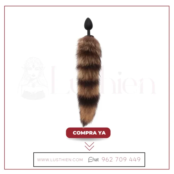 Plug Anal con Cola de Pelo Foxy Anal Tail Plug - Chisa - Imagen 2