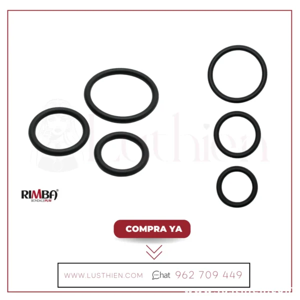 Set de Anillos para Pene de Silicona - Bondage Play de Rimba - Imagen 2