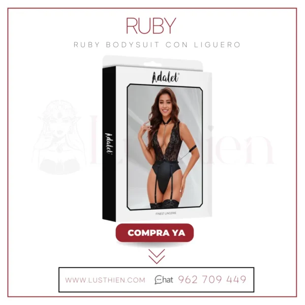 Ruby Bodysuit con Liguero - Sensualidad y Atrevimiento - Imagen 2