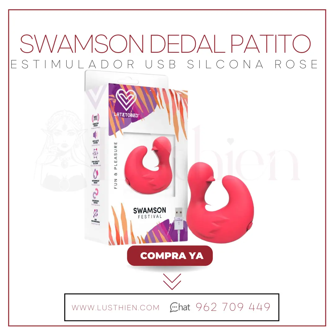Swamson Dedal Patito Estimulador USB Silcona Rose
