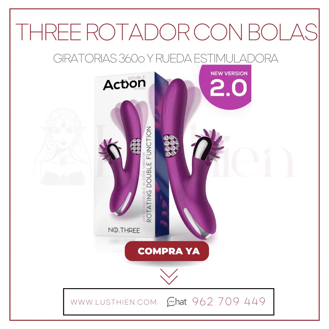 Three Rotador con Bolas Giratorias 360º y Rueda Estimuladora